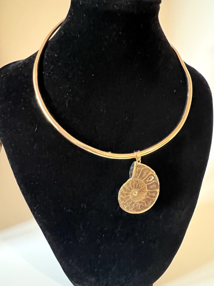 Catenine: Ammonite Fossil Pendant Necklace – Nuovo e nell'imballaggio originale da Rüschlikon venduto da ThereseJewelryDesign 2