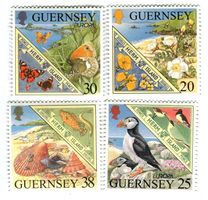 Briefmarken "Vögel & Tiere". Guernsey