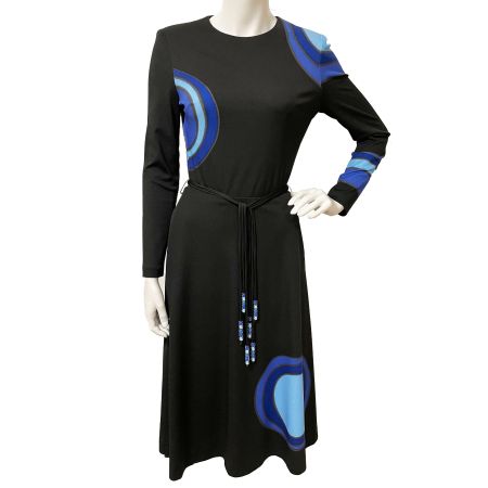 Kleid Gr. S/38 LOUIS FERAUD Colorblocking VINTAGE 1970s
