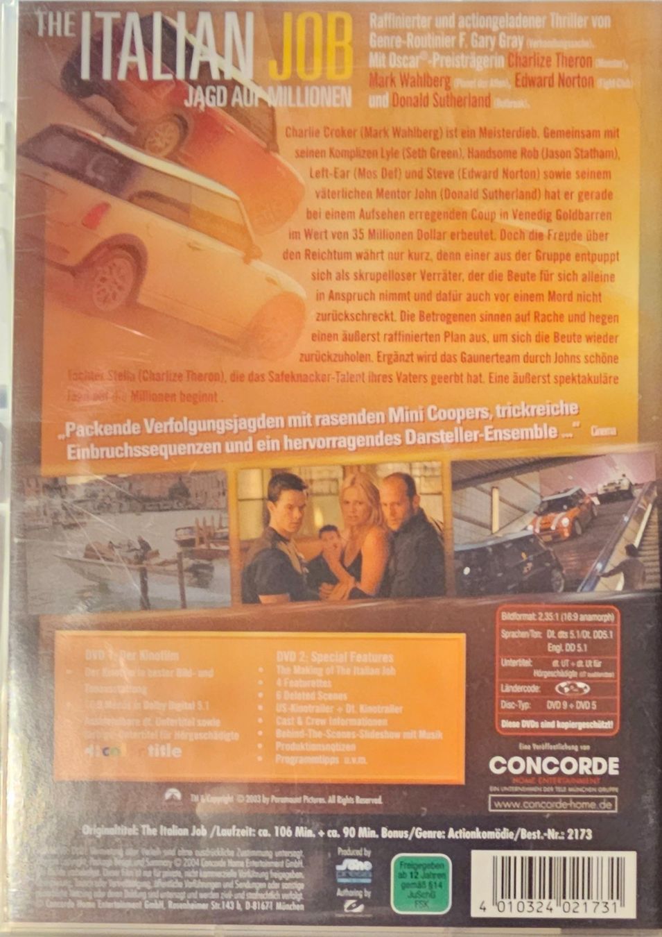Tutti i DVDs: The Italian Job – Usato da Wahlen b. Laufen venduto da Cg10 1