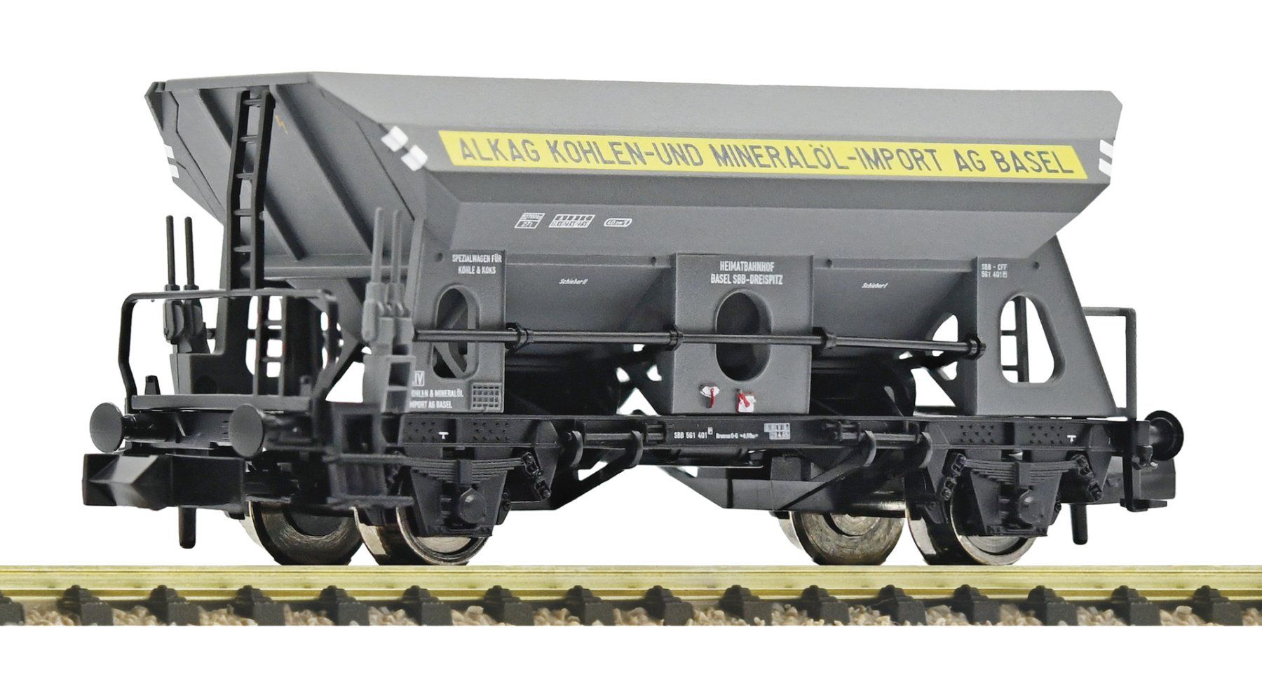 Fleischmann Modellini di ferrovie: Fleischmann 830356 SBB Selbstentladewagen ALKAG – Nuovo e nell'imballaggio originale da Derendingen venduto da Benfis