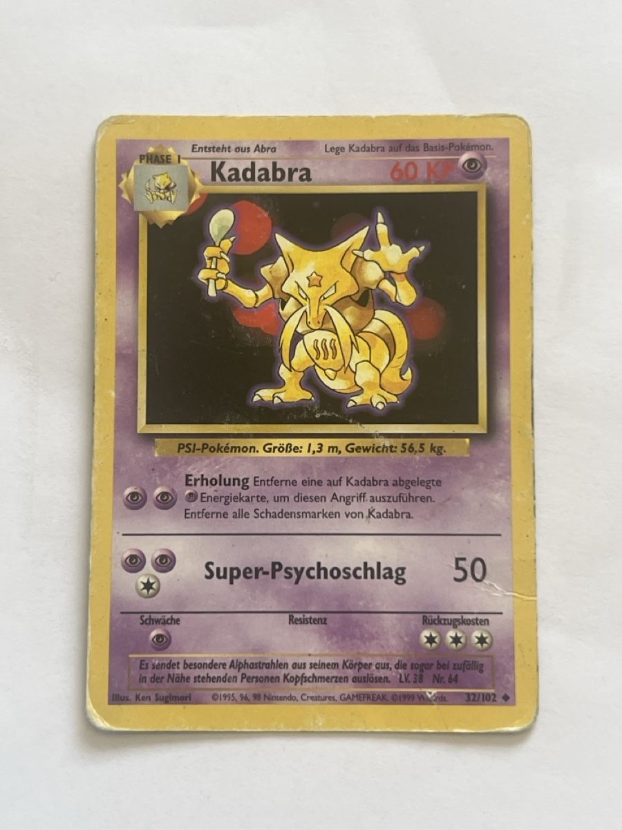 Pokémon Carte collezionabili: Pokemon Karte Kadabra Base Set – Usato da Almens venduto da dra_mql5