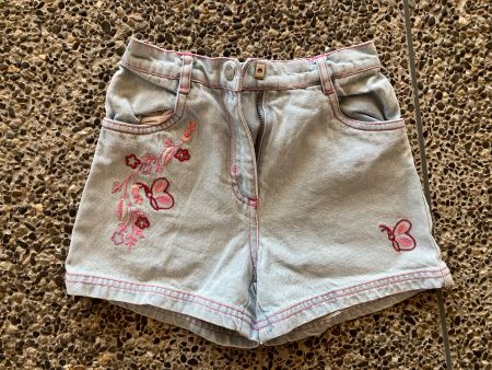 Kurze Jeans Hose, Shorts Schmetterling Gr. 122