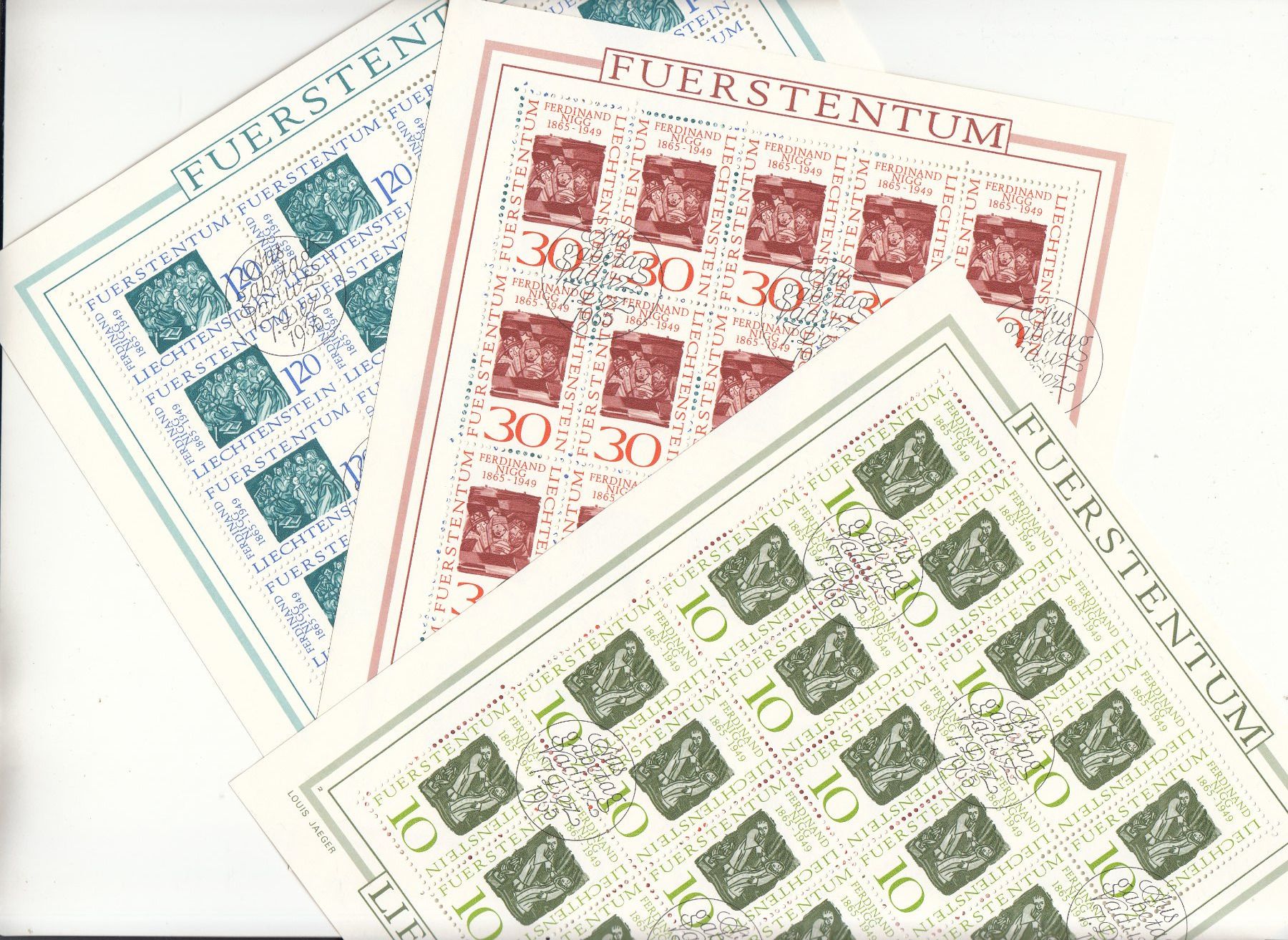 Tutti i francobolli: LBK 390 - 392 Zierbogen mit ET – Usato da Bürglen TG venduto da StampGraf