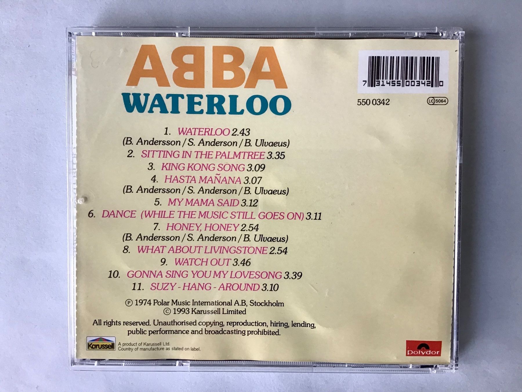 CD: CD: ABBA Waterloo – Usato da Bubendorf venduto da Alpenheidi 1