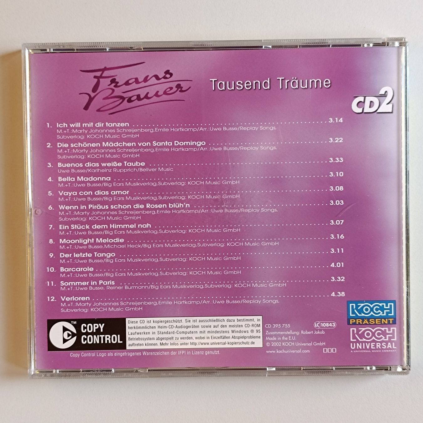 CD: Frans Bauer - Tausend Träume CD2  F13 – Usato da Sessa venduto da fraenklishop 1