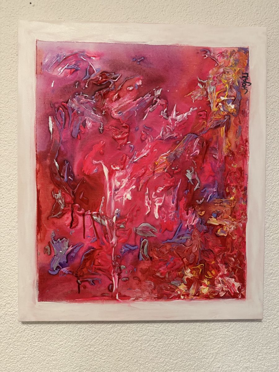 Dipinti: Abstraktes Bild, Acryl , rot/pink, 60x80cm – Nuovo e nell'imballaggio originale da Gümligen venduto da Smart1980 1
