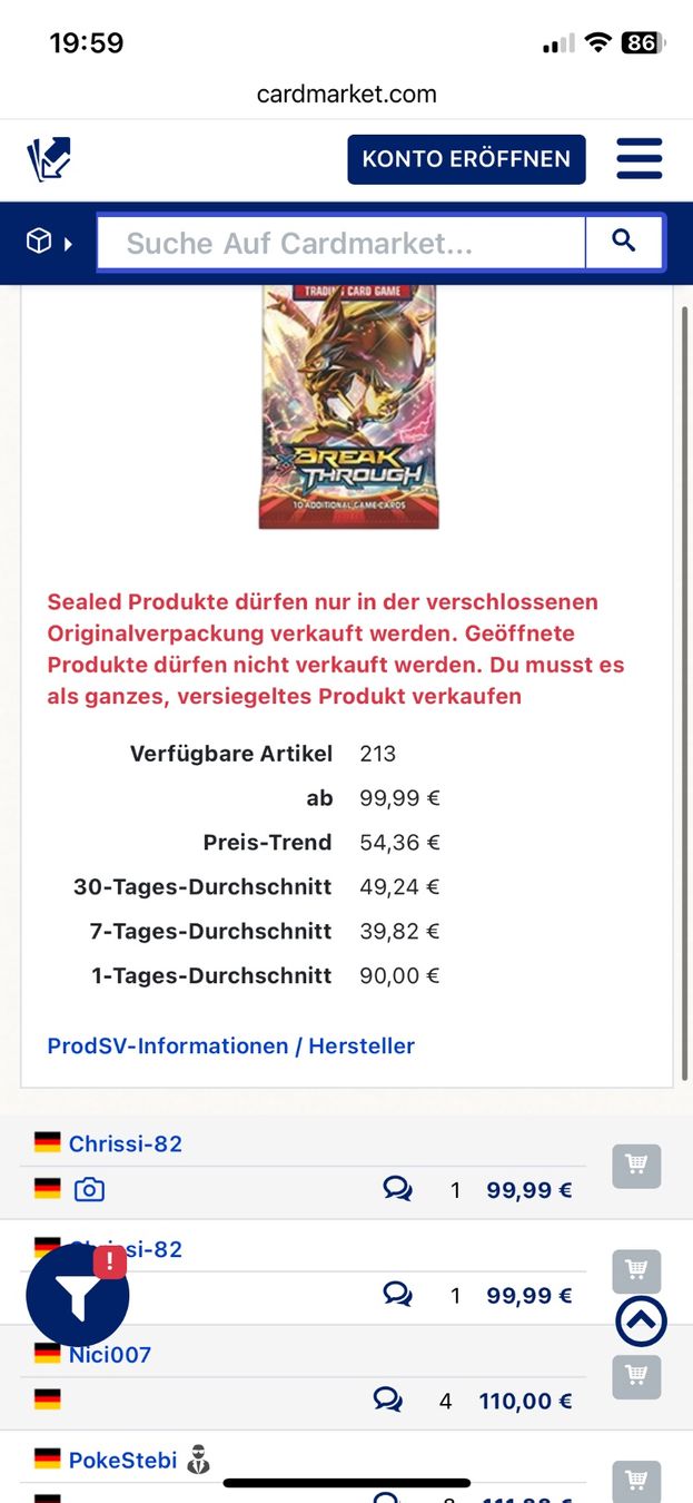 Pokémon Carte collezionabili: Pokemon XY Breakthrough Display DE – Nuovo e nell'imballaggio originale da Amriswil venduto da AlpAde_ 6