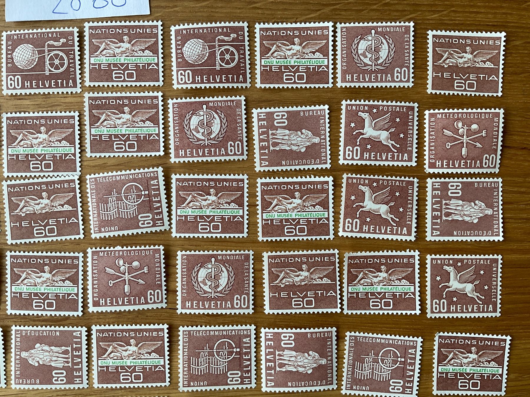 Tutti i francobolli: 60Fr Ämter Frankaturware ungestempelt postfrisch Sammlung – Nuovo (secondo la descrizione) da Wil SG venduto da Chefsugus 2