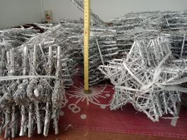 Lot10 pce d'étoiles décoratives argentées(Deco.pour Mariage)