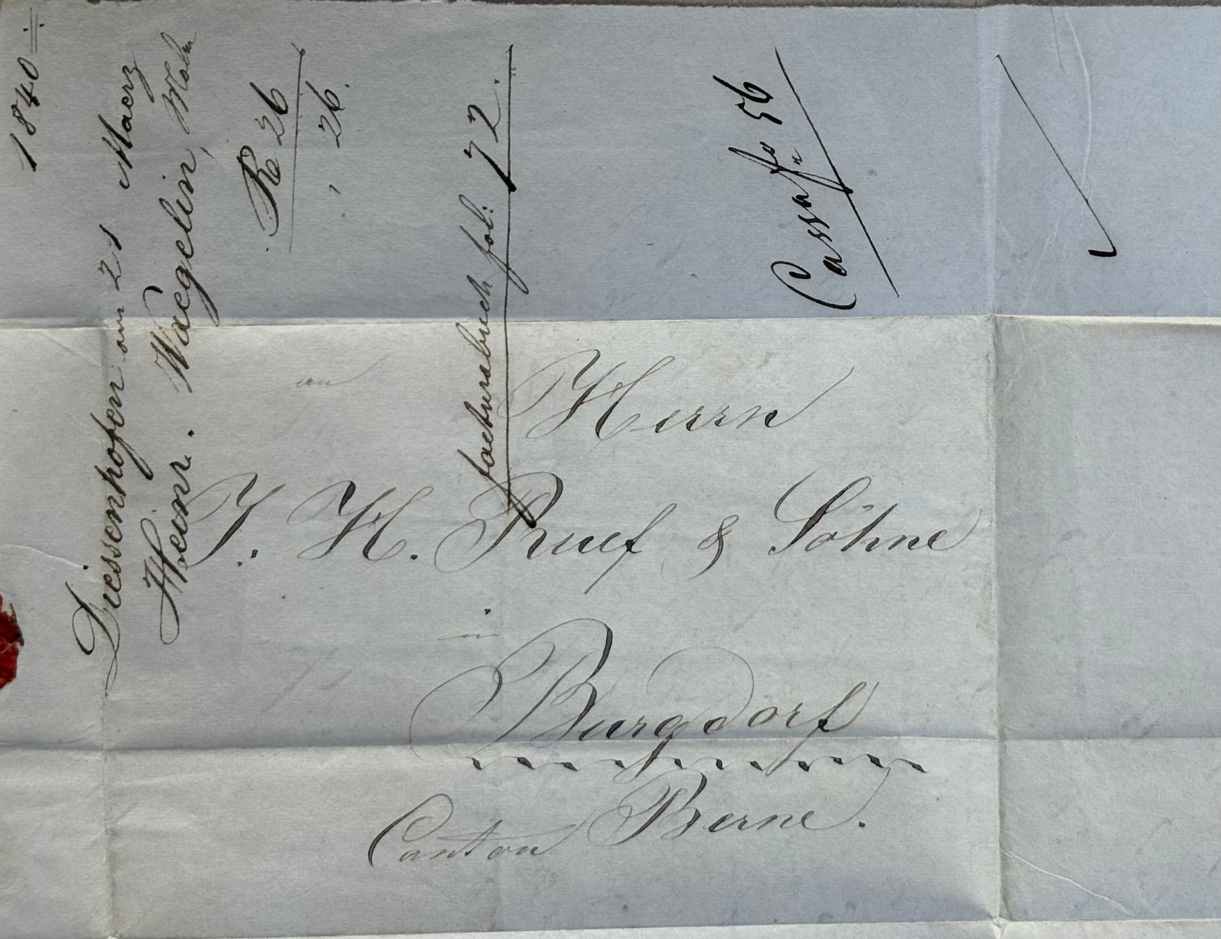 Documenti: ANTIKER BRIEF 1840 – Usato da Ostermundigen venduto da Kari1937 4
