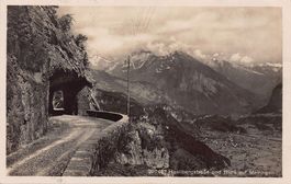 Haslibergstrasse, Blick auf Meiringen, gelaufen 1927