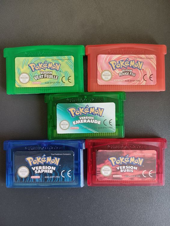 Jeu Pokémon Saphir Rubis Emeraude Vert Rouge Game Boy dès 1. | Kaufen ...