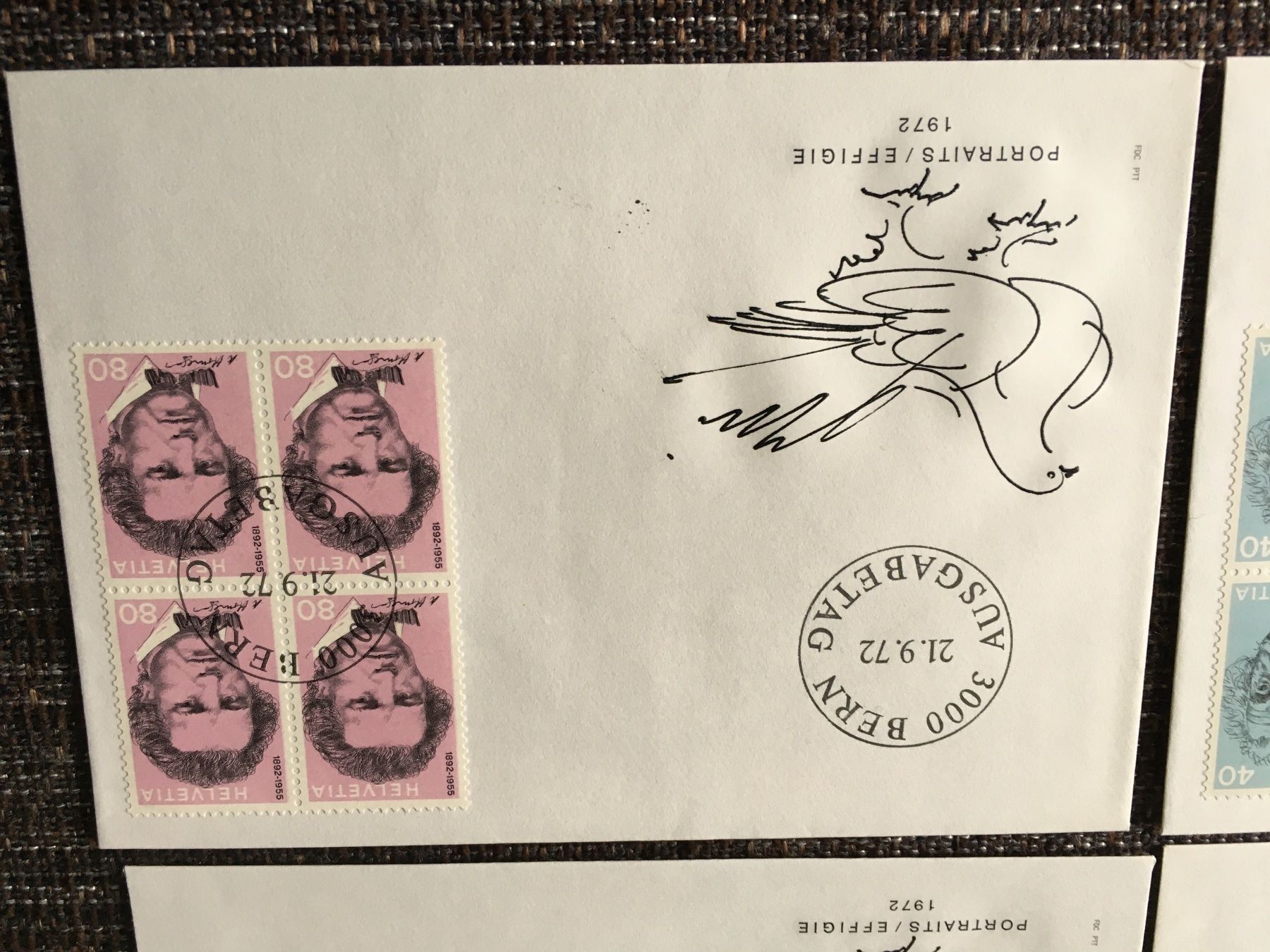 Buste & buste per spedizione: CH 1972 FDC Ersttagsbrief Serie Portraits – Usato da holziken venduto da Weston 6