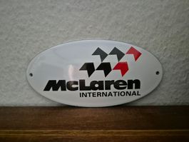 Emailschild Mclaren Racing Logo Formel 1 Auto Emaille Schild