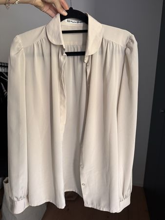 Bluse Maria Bonelli beige Langarm Grösse M
