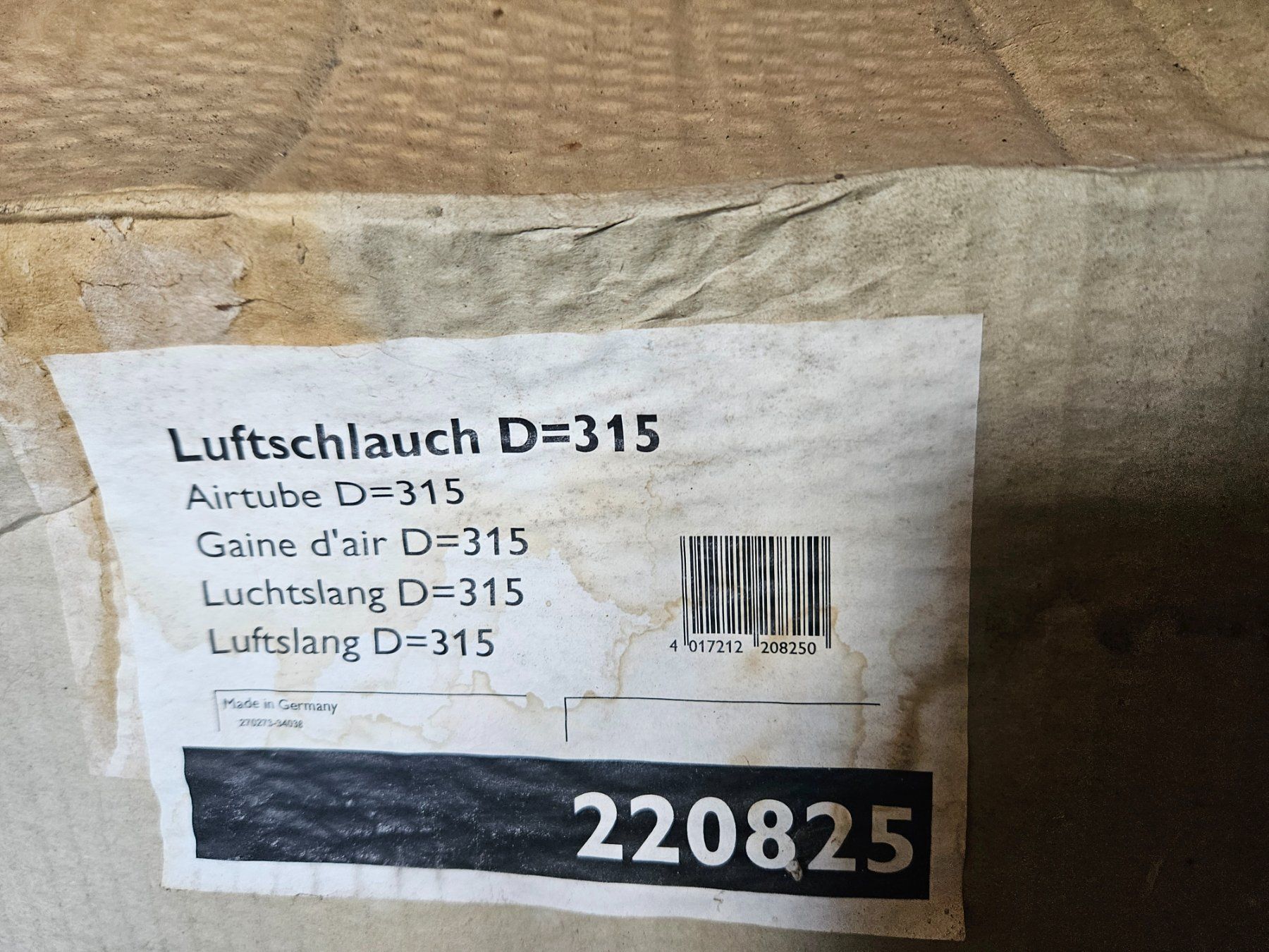 Ventilazione: Luftschlauch 31cm – Usato da Rothrist venduto da BBHHRR 3