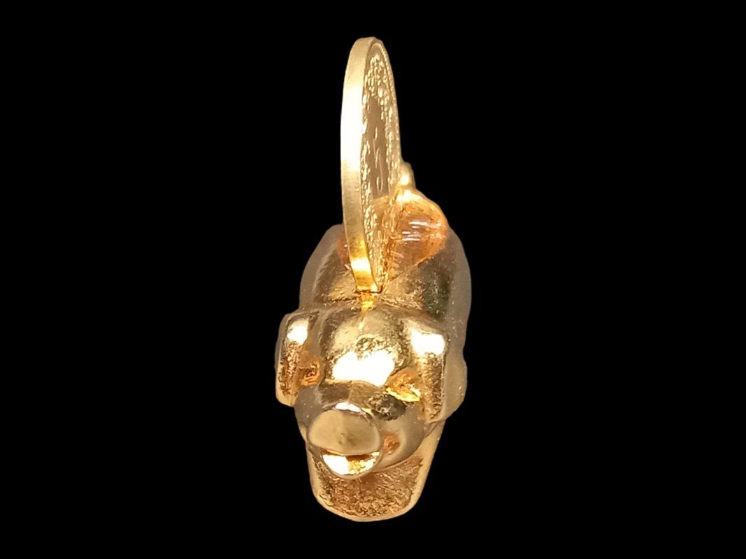Figuren: Glücksbringer goldenes Metallschweinchen – Gebraucht aus Hünenberg von Restwert_Zug 2