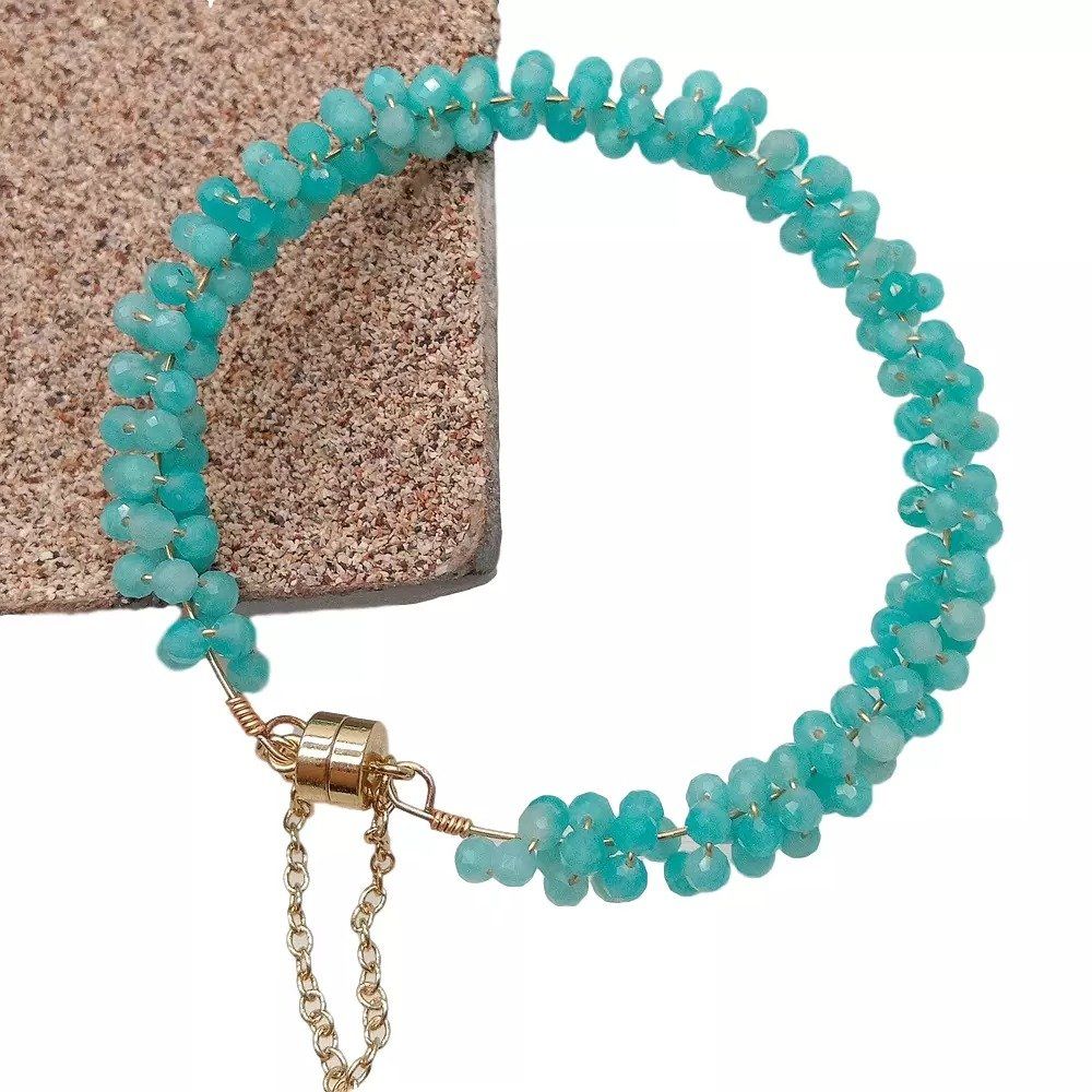 Armbänder & -reifen: Wunderschön Amazonit Armband Perle 19 cm Bracelet Amazonite – Neu (gemäss Beschreibung) aus Prilly von ilyria73 3