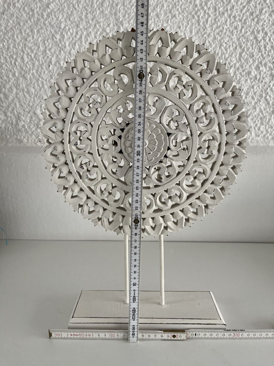 Skulpturen & Statuen: grosser Holz-Schnitz-Deko-Scheibe / Shabby Chic – Gebraucht aus Wetzikon ZH von seli03 5