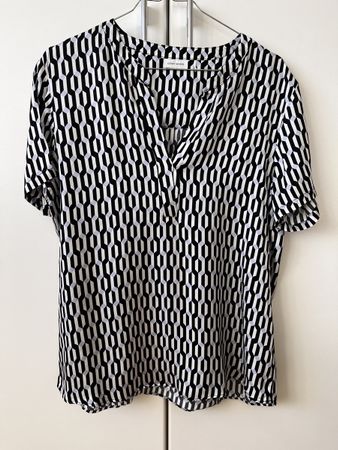 Damen Bluse Gerry Weber Grösse 40 Schwarz Weiss Muster