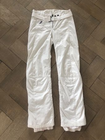 Schmal geschnittene, weisse  Jet Set Skihose Gr. 38