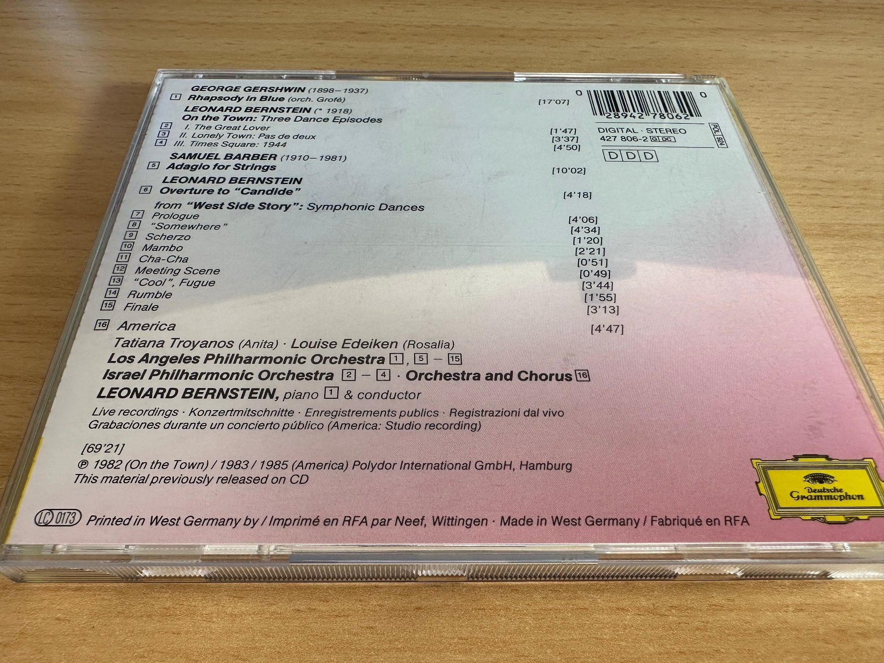 CD: Bernstein Conducts Gershwin Barber Bernstein – Usato da Rikon im Tösstal venduto da Alpenmutz 1
