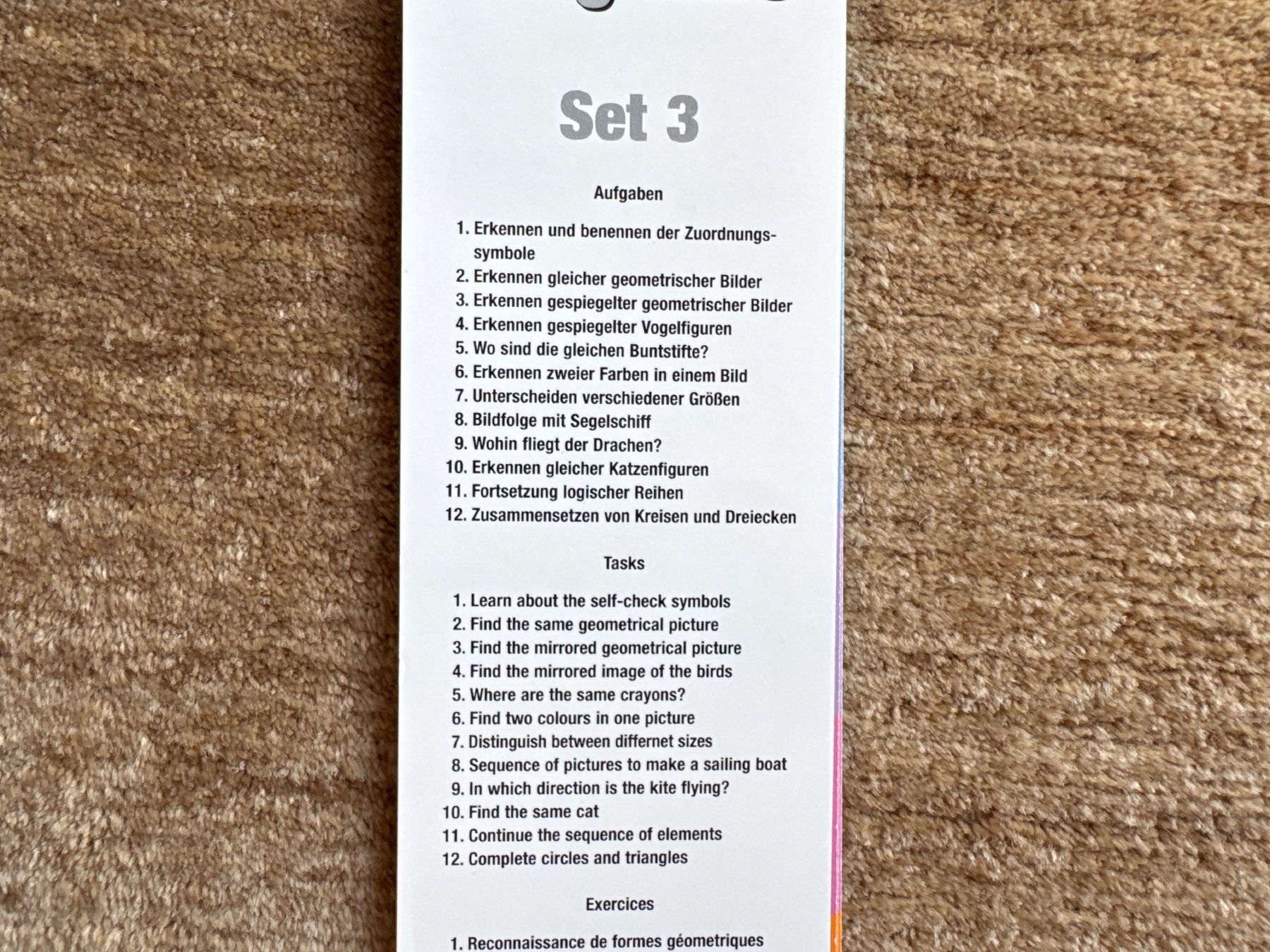 Giochi: Flocards  Set 3 -- ohne Schachtel – Usato da Aarau venduto da Kilauea 1