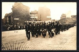 Foto-AK Saarbrücken, Feuerwehrtag, Mars