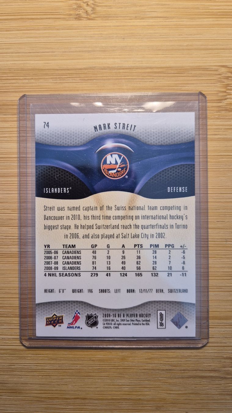 NHL Carte collezionabili: NHL Be a Player Mark Streit NY Islanders – Usato da Bellach venduto da paedu-1980 1