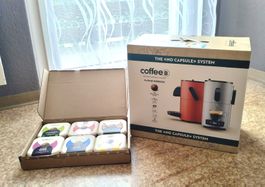 neue CoffeeB Kaffeemaschine grau