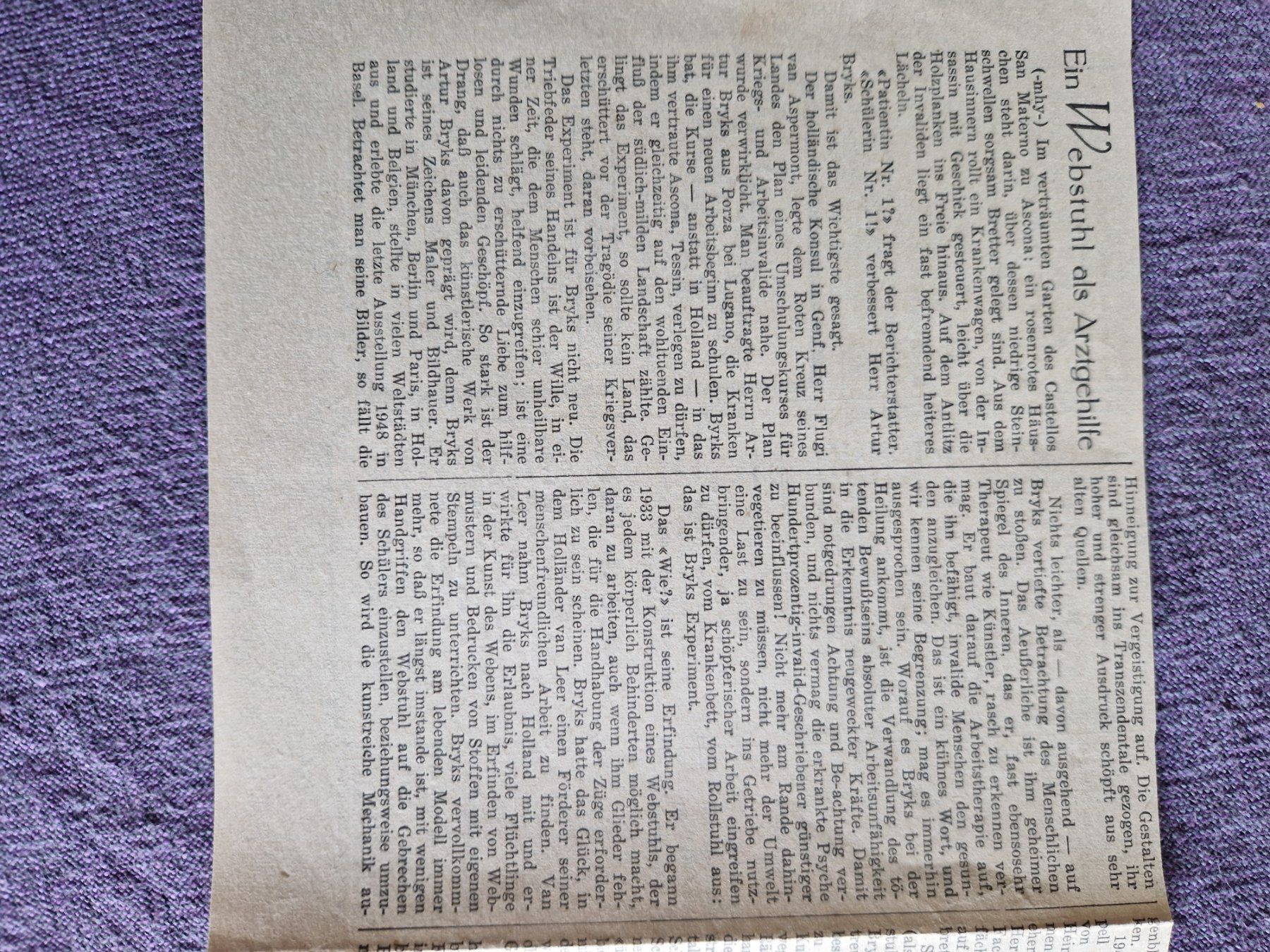 Webrahmen: Webstuhl von Artur Bryks, ca 1945 – Gebraucht aus Basel von Luckyvrena 5