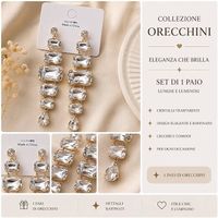 Orecchini pendenti crystal luxury