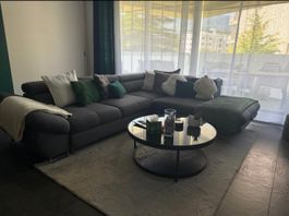 Canapé d'angle convertible gris anthracite 240 x 190 cm