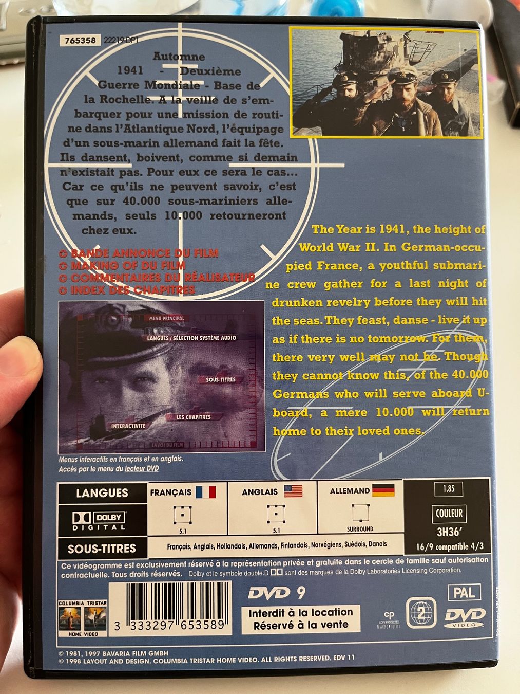 Alle DVDs: Das Boot DVD - Le Bateau - Director's Cut - 3h36 – Gebraucht aus Veyrier von Deniro2 1