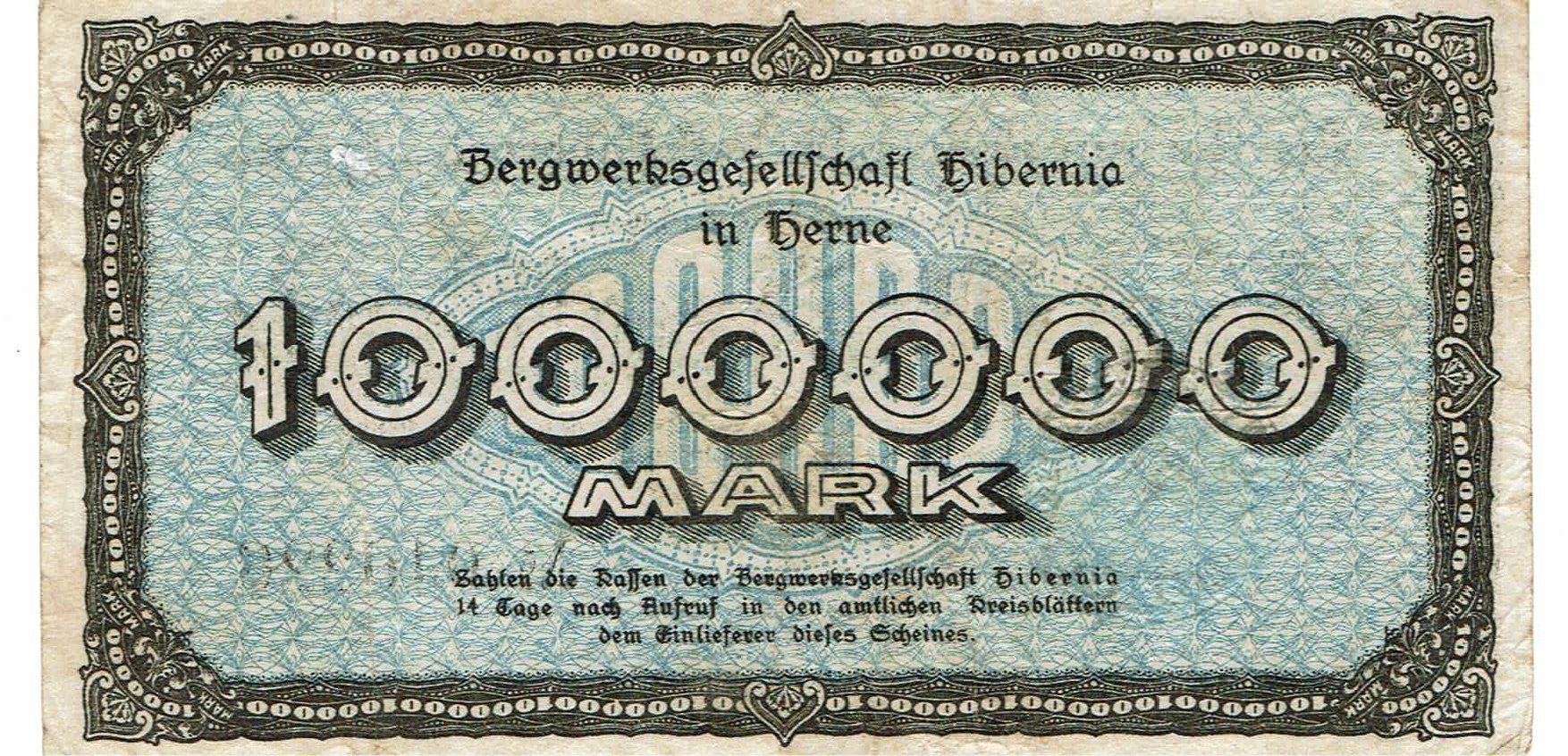 Banknoten: Herne 1 Mil.Mark Serie C 08.1923 SS+-SS++ – Gebraucht aus Steffisburg von ber_8htf 1