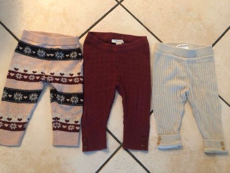 3 warme Strick Leggins Gr.74
