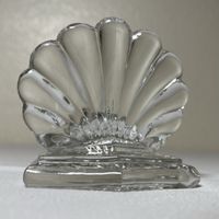 Porte-menu / porte-nom en cristal/coquillage, Baccarat