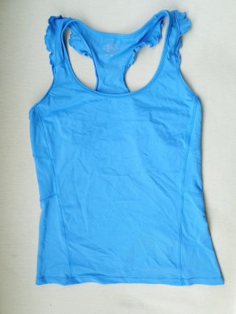 CASALL 36 S SWIMMWEAR TOP BEACH BLAU RÜSCHEN BUSTIER SHIRT