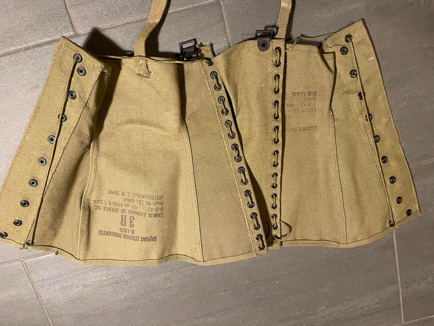US Army Uniformi: Original US Army WW2 M-1938 Leggings – Usato da Oberbütschel venduto da Woodie2005 2