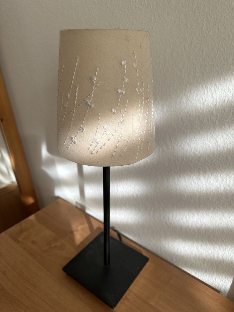 Ikea Lampen: Table Lamp decorated beige fabric good condition – Gebraucht aus Allschwil von MB4123 1