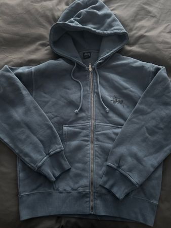 Stüssy Zip Hoodie, Blau, Grösse M