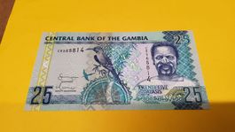 Gambia 25 Dalasis Banknote, Afrika, unzirkuliert, Top!