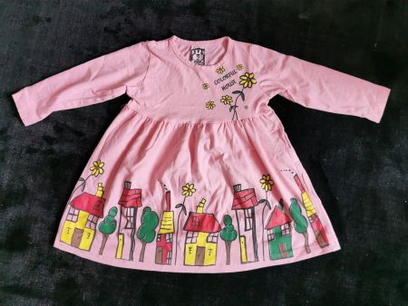 Kleid Gr. 92 (2-3J) Aus Baumwolle