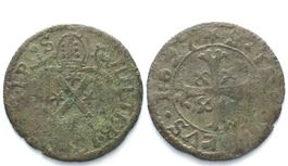 WALLIS Bistum SITTEN Halbbatzen 1627