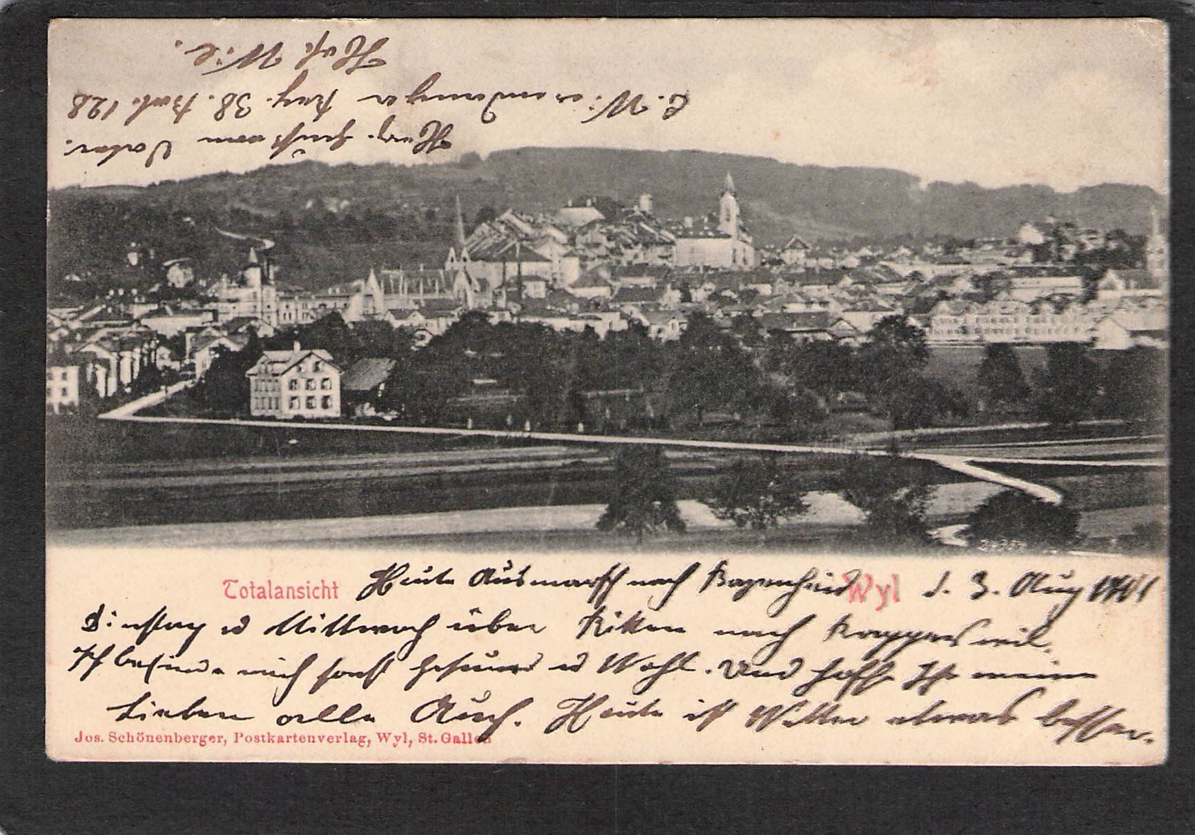 Ansichtskarten: -Wyl , 1901 – Gebraucht aus Reichenburg von Pipo-67