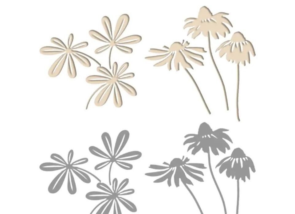 Sciablone: Neues Stanzschablonenset Blumen – Nuovo e nell'imballaggio originale da Effretikon venduto da wenuss