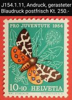 3531B) J154.1.11 Abart Blaudruck gerastert postfrisch Selten