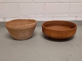 2 Terrakotta Blumentöpfe, Pflanzenschale, Garten