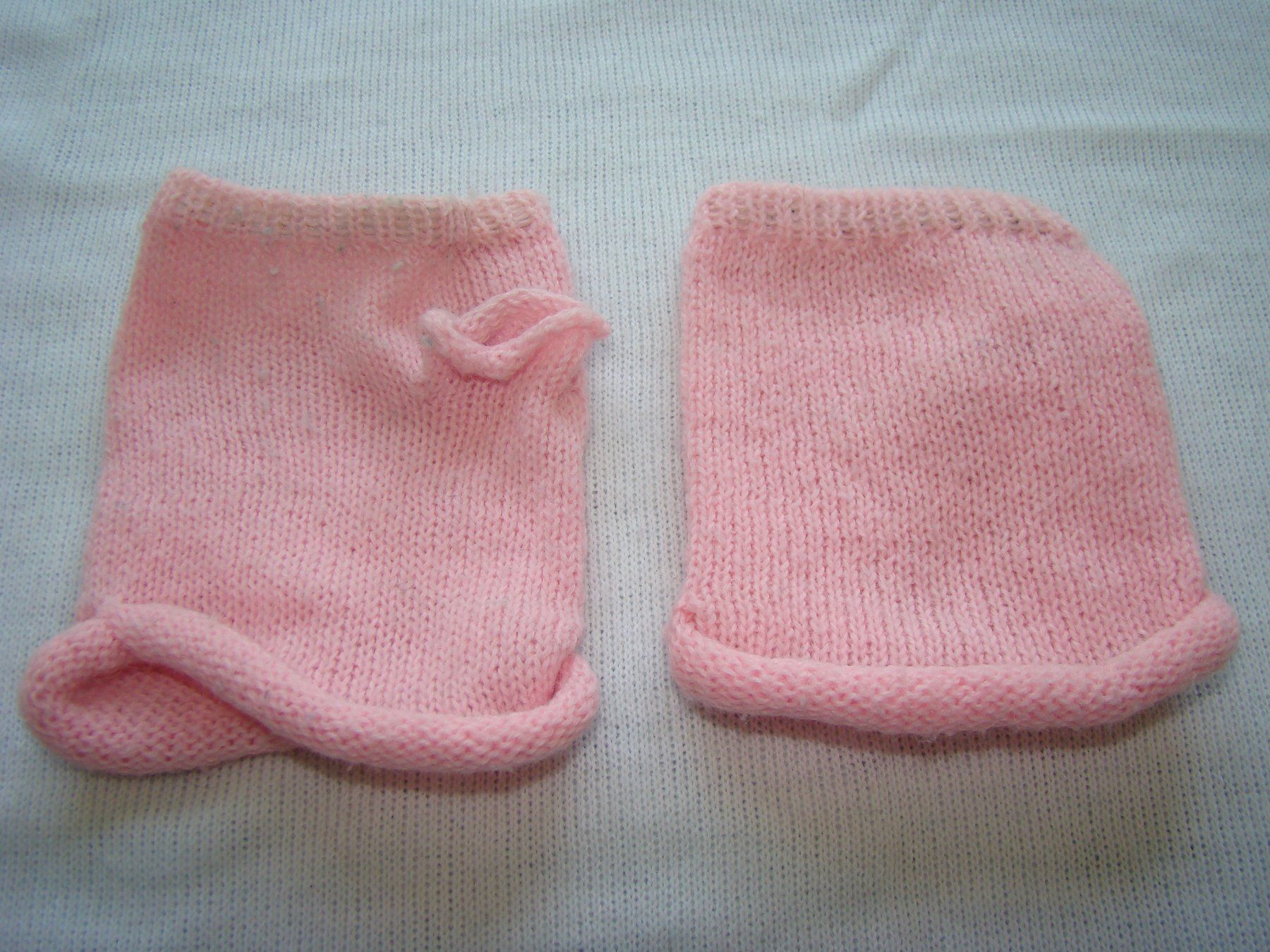 Guanti & manicotti: Handschuhe rosa mit Daumenöffnung gestrickte Optik – Usato da Malters venduto da burzi